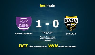 Soi kèo Áo Klagenfurt vs SCR Altach, Tỷ lệ & Mẹo cá cược 16/03/2025