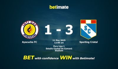 Dự đoán Ayacucho FC vs Sporting Cristal, Tỷ lệ cược & Mẹo cá cược 05/10/2025