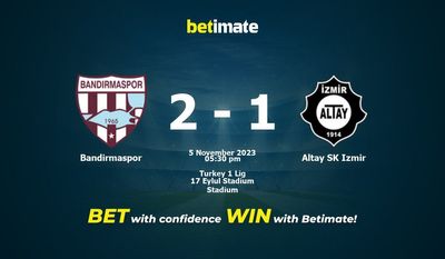 Soi kèo Bandirmaspor vs Altay SK Izmir, Tỷ lệ & Mẹo cá cược 05/11/2023
