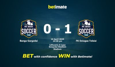 Dự đoán Banga Gargzdai vs FK Dziugas Telsiai, Tỷ lệ cược & Mẹo cá cược 04/16/2025