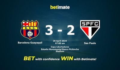 Soi kèo Barcelona Guayaquil vs Sao Paulo, tỷ lệ và tip cá cược 26/04/2024