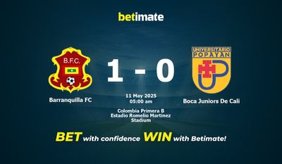 Dự đoán Barranquilla FC vs Boca Juniors De Cali, tỷ lệ và tip cá cược 10/05/2025