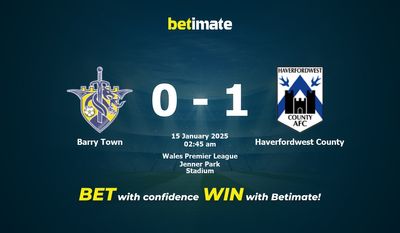 Dự đoán, Tỷ lệ cược & Mẹo cá cược Barry Town vs Haverfordwest County 01/14/2025