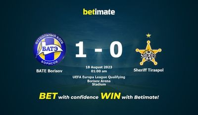 Soi kèo BATE Borisov vs Sheriff Tiraspol ngày 17/08/2023