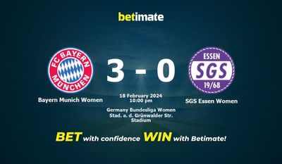 Nhận định, soi kèo, tỷ lệ & tip cá cược Bayern Munich Women vs SGS Essen Women 18/02/2024