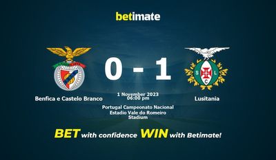 Dự đoán Benfica e Castelo Branco vs Lusitania, tỷ lệ và tip cá cược 01/11/2023