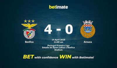 Dự đoán Benfica vs Arouca, Tỷ lệ cược & Mẹo cá cược 04/13/2025