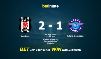 Soi kèo Besiktas vs Adana Demirspor, Tỷ lệ & Mẹo cá cược 05/11/2025