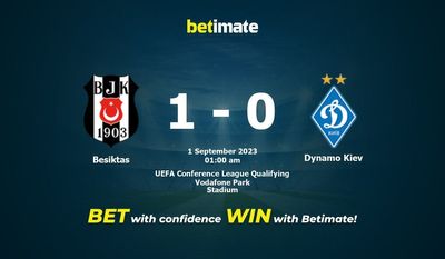 Soi kèo Besiktas vs Dynamo Kiev, tỷ lệ và tip cá cược 31/08/2023