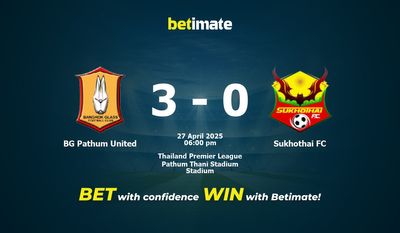Dự đoán, Tỷ lệ cược & Mẹo cá cược BG Pathum United vs Sukhothai FC 27/04/2025