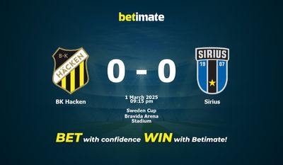Dự đoán BK Hacken vs Sirius, Tỷ lệ cược & Mẹo cá cược 03/01/2025