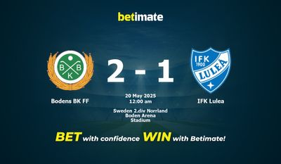 Dự đoán, Tỷ lệ cược & Mẹo cá cược Bodens BK FF vs IFK Lulea 05/19/2025