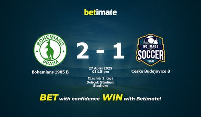 Dự đoán tỷ lệ, tỷ lệ & tip cá cược Bohemians 1905 B vs Ceske Budejovice B 27/04/2025