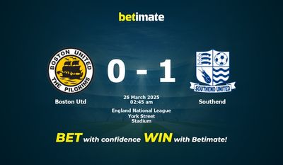 Dự đoán, Tỷ lệ cược và Mẹo cá cược Boston Utd vs Southend 25/03/2025