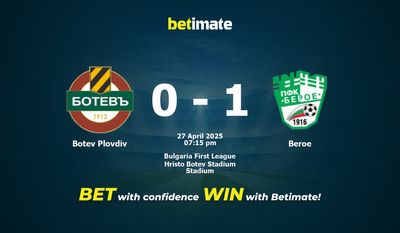 Dự đoán Botev Plovdiv vs Beroe, Tỷ lệ cược & Mẹo cá cược 27/04/2025
