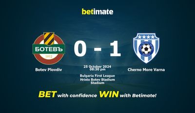 Botev Plovdiv vs Cherno Thêm dự đoán, tỷ lệ và mẹo cá cược Varna 25/10/2024
