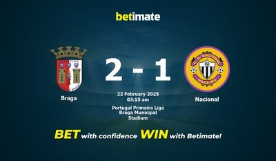 Dự đoán Braga vs Nacional, Tỷ lệ cược & Mẹo cá cược 21/02/2025