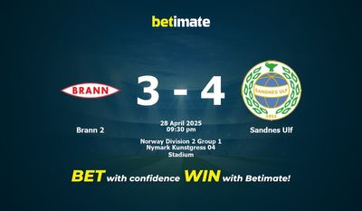 Dự đoán tỷ lệ Brann 2 vs Sandnes Ulf, tỷ lệ cá cược 28/04/2025