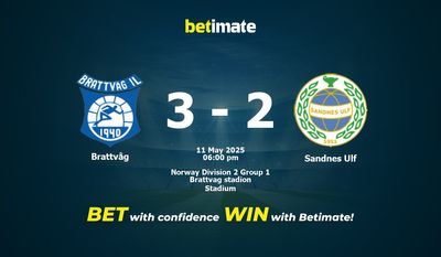 Dự đoán Brattvåg vs Sandnes Ulf, tỷ lệ cá cược 11/05/2025
