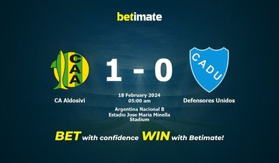 Dự đoán CA Aldosivi vs Defensores Unidos, tỷ lệ cá cược 17/02/2024