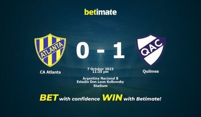 Dự đoán CA Atlanta vs Quilmes, Tỷ lệ & Mẹo cá cược 07/10/2023