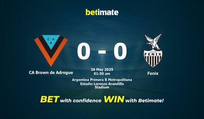 Dự đoán CA Brown de Adrogue vs Fenix, Tỷ lệ cược & Mẹo cá cược 25/05/2025