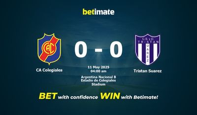 Dự đoán CA Colegiales vs Tristan Suarez, tỷ lệ và tip cá cược 10/05/2025