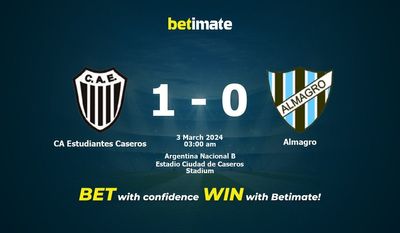 Dự đoán CA Estudiantes Caseros vs Almagro, tỷ lệ cá cược 02/03/2024