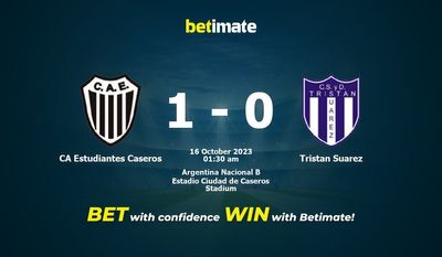 Dự đoán CA Estudiantes Caseros vs Tristan Suarez, Tỷ lệ & Mẹo cá cược 15/10/2023