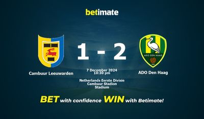 Dự đoán Cambuur Leeuwarden vs ADO Den Haag, Tỷ lệ & Mẹo cá cược 07/12/2024