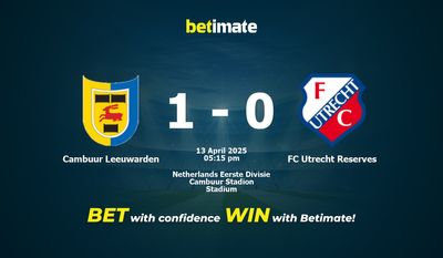 Dự đoán Cambuur Leeuwarden vs FC Utrecht Reserves, tỷ lệ và tip cá cược 13/04/2025