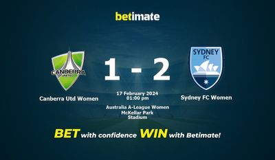Dự đoán, tỷ lệ và tip cá cược Canberra Utd Women vs Sydney FC Women 17/02/2024