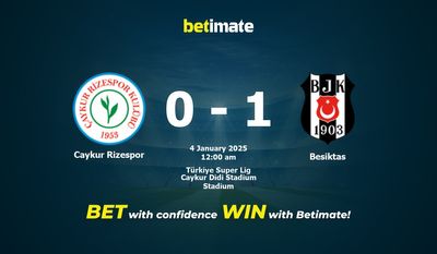 Dự đoán Caykur Rizespor vs Besiktas, Tỷ lệ cược & Mẹo cá cược 01/03/2025