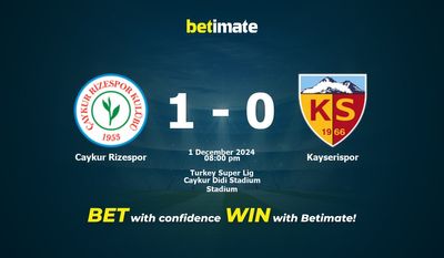 Dự đoán Caykur Rizespor vs Kayserispor, Tỷ lệ & Mẹo cá cược 01/12/2024