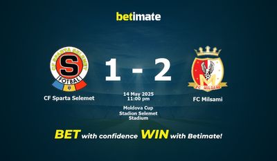 Dự đoán CF Sparta Selemet vs FC Milsami, Tỷ lệ cược & Mẹo cá cược 05/14/2025
