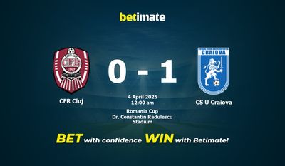 Soi kèo CFR Cluj vs CS U Craiova, Tỷ lệ & Mẹo cá cược 03/04/2025