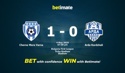 Soi kèo Cherno More Varna vs Arda Kardzhali, tỷ lệ cá cược 04/05/2025