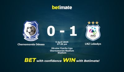Dự đoán Chernomorets Odessa vs LNZ Lebedyn, Tỷ lệ cược & Mẹo cá cược 04/05/2025