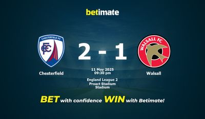 Dự đoán Chesterfield vs Walsall, Tỷ lệ cược & Mẹo cá cược 05/11/2025