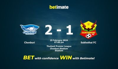 Soi kèo Chonburi vs Sukhothai FC, tỷ lệ và tip cá cược 25/02/2024