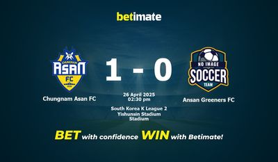 Chungnam Asan FC vs Ansan Greeners FC Dự đoán, Tỷ lệ cược & Mẹo cá cược 26/04/2025