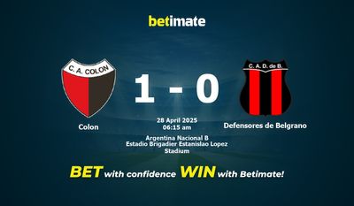 Dự đoán Colon vs Defensores de Belgrano, tỷ lệ và tip cá cược 27/04/2025