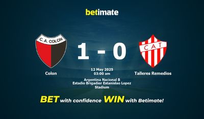 Dự đoán Colon vs Talleres Remedios, Tỷ lệ cược & Mẹo cá cược 05/11/2025