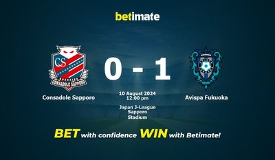 Nhận định dự đoán Consadole Sapporo vs Avispa Fukuoka, tỷ lệ cá cược 10/08/2024