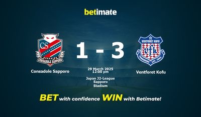 Dự đoán, Tỷ lệ cược & Mẹo cá cược Consadole Sapporo vs Ventforet Kofu 29/03/2025