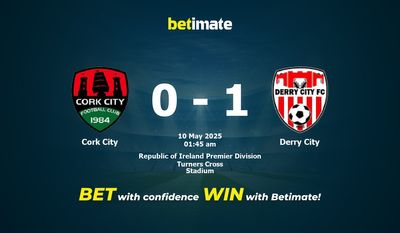 Dự đoán Cork City vs Derry City, Tỷ lệ cược & Mẹo cá cược 05/09/2025