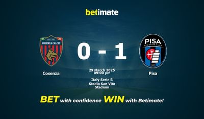 Soi kèo Cosenza vs Pisa, Tỷ lệ & Mẹo cá cược 29/03/2025