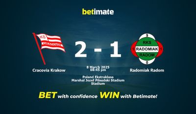Soi kèo Cracovia Krakow vs Radomiak Radom, tỷ lệ cá cược 08/03/2025