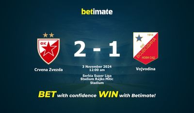 Soi kèo Crvena Zvezda vs Vojvodina, Tỷ lệ & Mẹo cá cược 02/11/2024