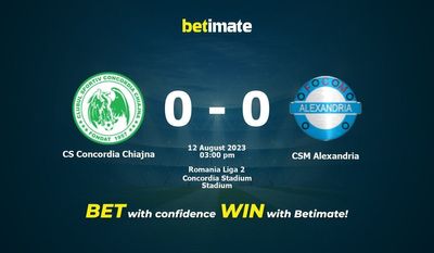 Soi kèo dự đoán CS Concordia Chiajna vs CSM Alexandria ngày 12/08/2023